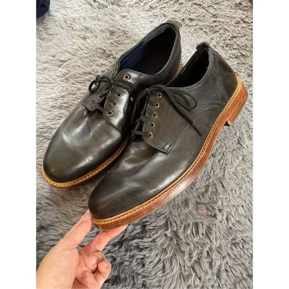 Cole haan mens black‎ leather shoes size 11